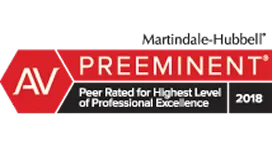 Martindale-Hubbell AV Preeminent Peer Rated for Highest Level of Professional Excellence 2018